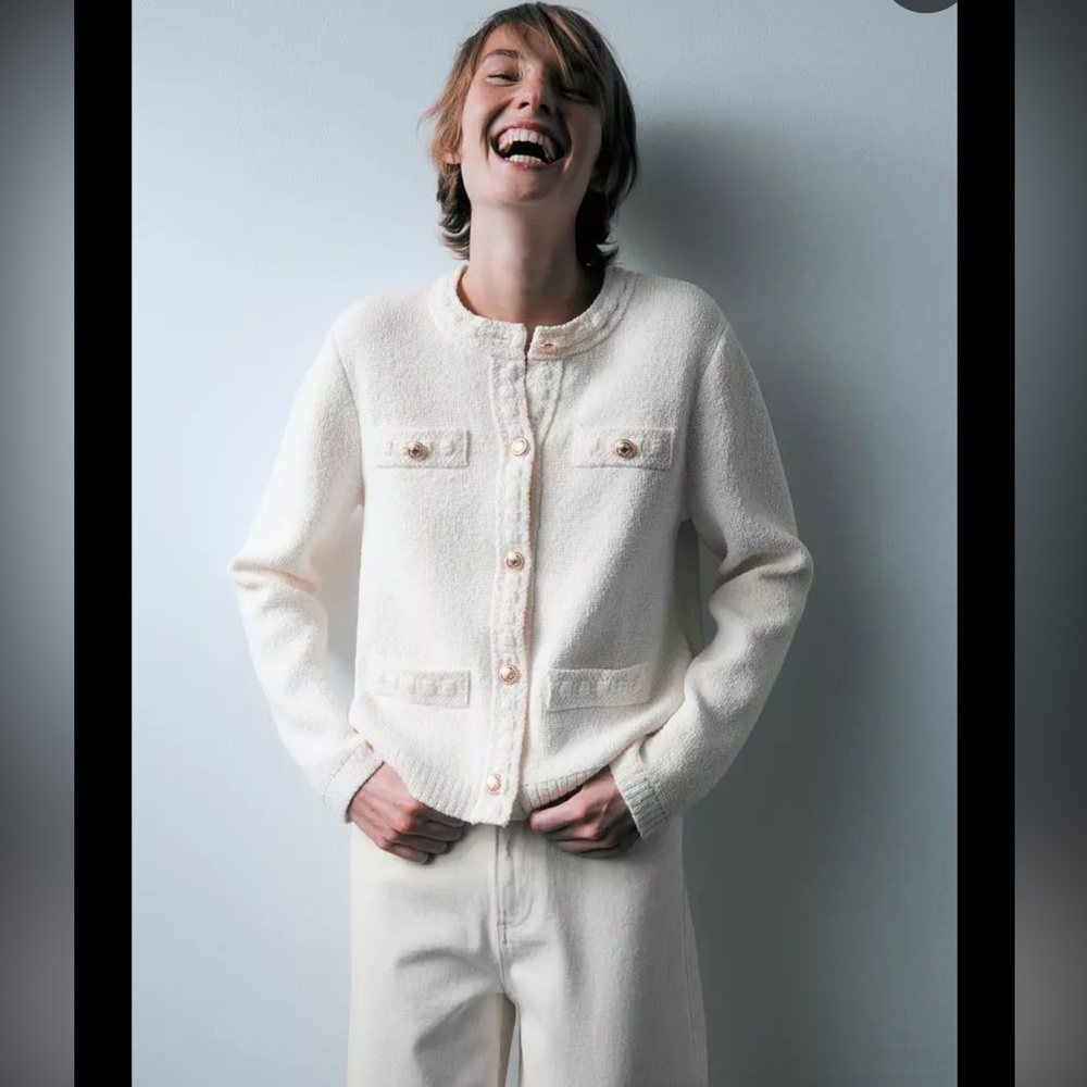 H&M Textured Knit Cardigan